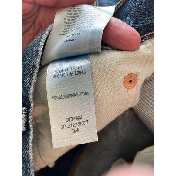 Citizens Of Humanity Ryan Low Slung Unisex blue jeans button fly straight leg 32 - Picture 10 of 10